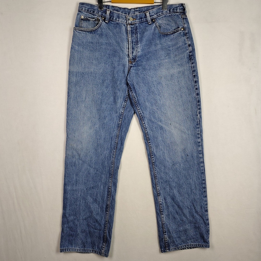 Polo Ralph Lauren Mens Vintage Dungarees Jeans Light Wash Button Fly Made in USA
